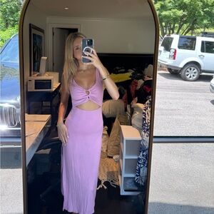 L space pink dress